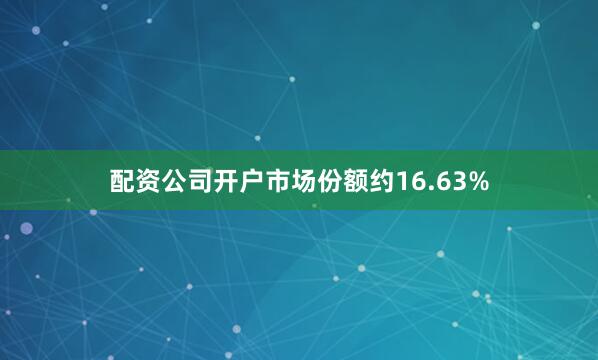 配资公司开户市场份额约16.63%
